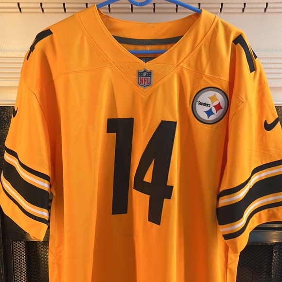 Pittsburgh Steelers George Pickens Football Jersey Yellow Black Stitched Sz XXL - Picture 3 of 7